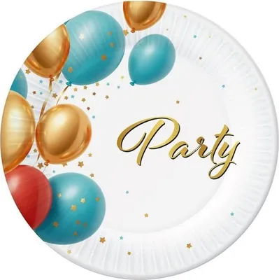 Zdjęcie produktu dla Talerzyki papierowe Party Couples - urodzinowe - 18 cm - 6 szt