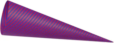 Produktbild von Schultüten Streifen-Fotokarton 68cm VE=10 Stück rot/blau