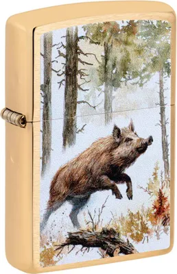 Produktbild von Zippo Benzin-Feuerzeug messing color Wild Boar 60007521, unbefüllt