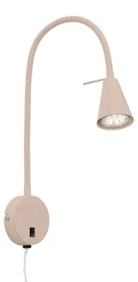 Obrázok produktu pre LED lampa na čítanie, s vypínačom, otočná, okrúhla, pätica GU10, 400 lúmenov, teplé biele svetlo, nástenná lampa, lampa na stenu, nočná lampa, lampa na posteľ, čítacia lampa, 45 cm, béžová
