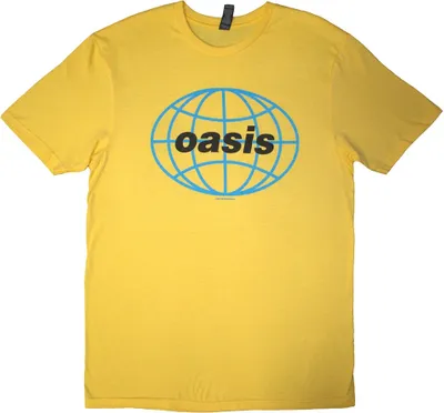 Image de Oasis - "1998 World Tour - South America" T-Shirt für Herren/Damen Uni RO13460 (S) (Gelb)