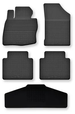 Produktbild von Gummi-Fußmatten mit Tunnelmatte für Honda CR-V V ab 2018 (SUV) – 5-tlg, Schwarz, modellangepasst – Wielganizator Semi-Universal