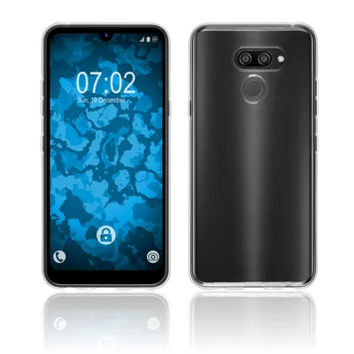 Produktbild von PhoneNatic Case kompatibel mit LG K50 - Crystal Clear Silikon Hülle transparent + 2 Schutzfolien