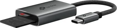 Zdjęcie produktu dla TP-Link UA440C, MicroSD (TransFlash), SD, Szary, Aluminium, CE, FCC, RoHS, BSMI, USB 3.2 Gen 1 (3.1 Gen 1) Type-C, 544 mm