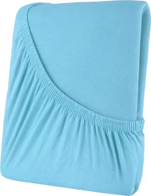 Produktbild von High-Line Spannbettlaken 200x220 hellblau Baumwolle 180g/m² Rundumgummi