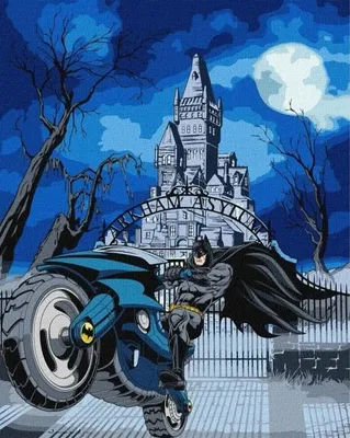 Productafbeelding van Schilderen op nummer - Batman. Metalen Batcycle... - Ideyka