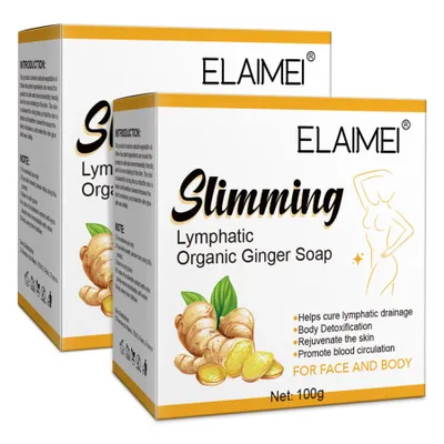 Produktbild von Ingwer Ginger Seife Kojisäure-Seife Seifenstück Gesichtsseife Body Naturseife, 2x 100g