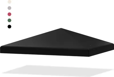 Immagine prodotto di COSTWAY 3x3m tetto di ricambio per padiglione da giardino, copertura di ricambio per padiglione con fori di drenaggio e chiusure in velcro nero