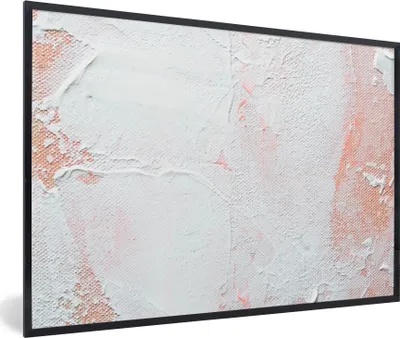 Produktbild von MuchoWow® Gerahmtes Poster Malerei - Abstrakt - Design 90x60 cm - Poster mit Schwarzem Bilderrahmen Wandposter Rahmen Foto Bilder - Fotorahmen - Foto-Plakat