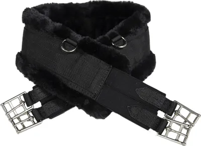 Produktbild von Kentucky Horsewear Sattelgurt Lammfell Sattelgurt Schwarz/Schwarz