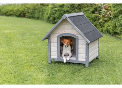 Produktbild von TRIXIE Hundehütte Cottage - grau - 71 × 77 × 76 cm