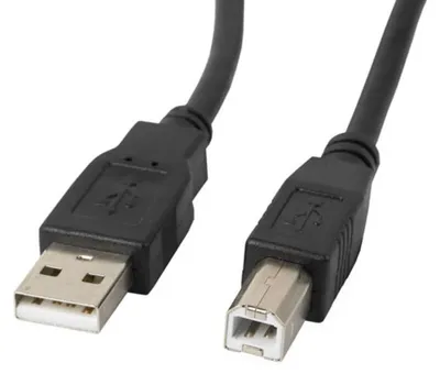 Zdjęcie produktu dla Lanberg CA-USBA-10CC-0050-BK, 5 m, USB A, USB B, USB 2.0, 0,48 Gbit/s, Czarny