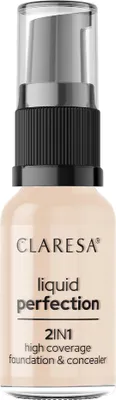 Produktbild von CLARESA Liquid Perfection Concealer und Coverage Foundation 2in1 101.5 Vanilla 18 g