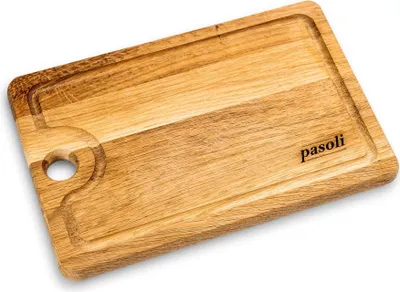 Produktbild von pasoli Schneidebrett aus robustem Eichenholz, 30x20x2cm