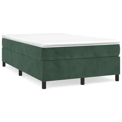 Produktbild von vidaXL Boxspringbett mit Matratze Dunkelgrün 120x190 cm Samt