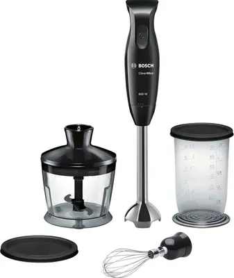 Produktbild von Bosch | CleverMixx MSM2650B | Mixer | Stabmixer | 600 W | Geschwindigkeitsstufen 12 | Zerkleinerer | Schwarz