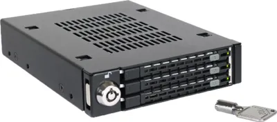 Immagine prodotto di ICY Dock MB993SK-B We-Ra. IcyDock 3x6,3cm SATAI-III/SAS HDD&SSD in 1x3,5" 7mm