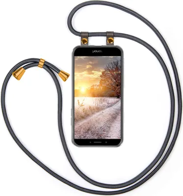 Produktbild von UMHÄNGEHÜLLE + KORDEL für Huawei Honor 6X, Farbe:Shiny Grey