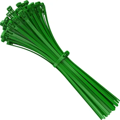 Produktbild von Kabelbinder Wiederverschließbar, 350mm x 7,6mm grün, Nylon UV-Beständig, Hochleistungs 350 mm Wiederverwendbare Binders, Wiederlösbare Kabelbinder, 100 Stück