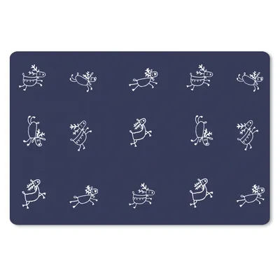 Produktbild von MuchoWow® Mauspad Mousepad Hirsche - Muster - Illustration 27x18 cm - Mousepads - Maus Mat - Pad - Mausunterlage - Büroartikel - Desk Matten