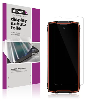 A product shot showing packaging for screen protectors and a screen protector applied to a phone.