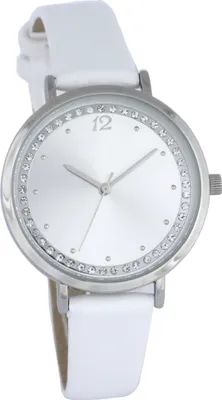 Produktbild von Moderne Design Damenarmbanduhr mit Lederarmband 34 mm Quarzuhwerk Damenuhr
