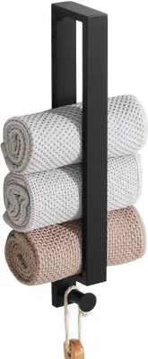 Produktbild von Handtuchhalter mit Haken 40cm für Badezimmer und Küche