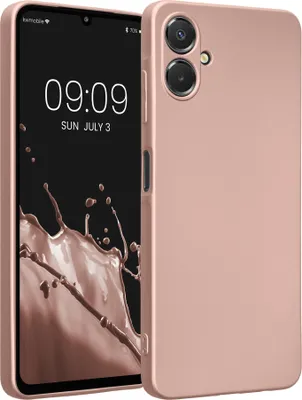 Produktbild von kwmobile Handyhülle für Samsung Galaxy A06 Hülle - weiche Silikon Case metallisch schimmernd - Schutzhülle Cover - Metallic Rosegold
