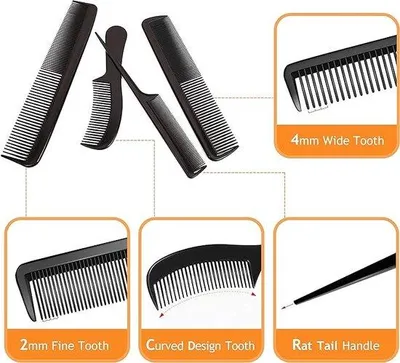 Produktbild von Famanu Haarkamm-Set 4-teilig - Professionelle Friseurkämme