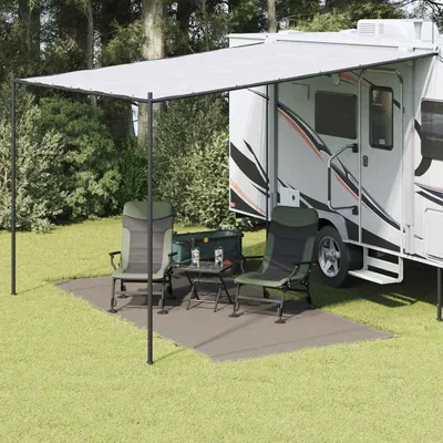 Immagine prodotto di Tappeto tenda grigio chiaro 200 x 400 cm in polietilene
