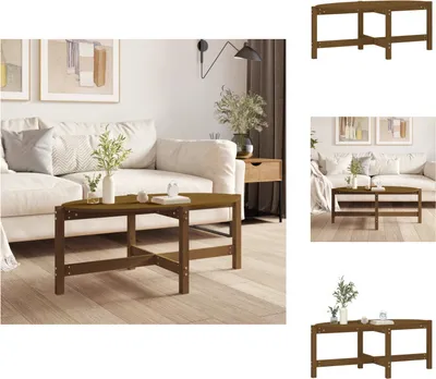 Produktbild von vidaXL Couchtisch Honigbraun 118x63x45 cm Massivholz Kiefer -  Couchtische