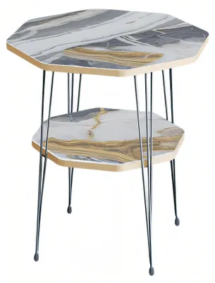 Productafbeelding van Metalen bijzettafeltje in grijs, modern en elegant salontafel