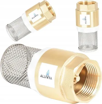 Zdjęcie produktu dla Zawór Zwrotny z Koszem Ssącym 1 cal - do Pompy Hydroforu - Grzybek Mosiężny 1" - Filtr Siatka Kosz Ssący - Wodoodporny Odporny na Korozję