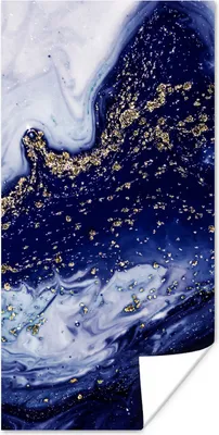 Produktbild von MuchoWow® Poster Marmor - Gold - Natursteine 40x80 cm - Dekoration