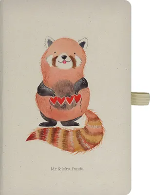 Produktbild von Mr. & Mrs. Panda notizbuch Roter Panda - Transparent - Geschenk, Skizzenheft, Herz, Kladde, Lieblingsmensch, Skizzenbuch, Tagebuch, Rot, Adressbuch, Lustige Sprüche