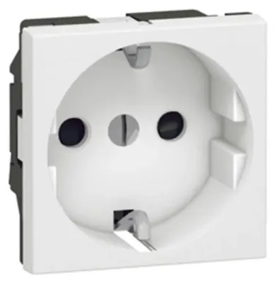 Produktbild von Doppelmodul -Kontakt 2R+T Shuko Mosaic Legrand - Wei