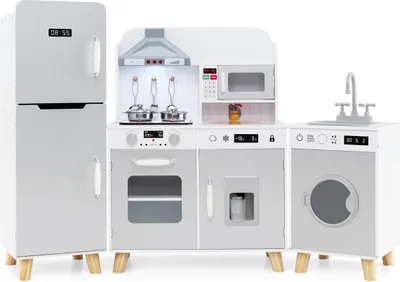 Produktbild von 3-in-1-Spielküchenset für Kinder mit Kühlschrank und Waschmaschine