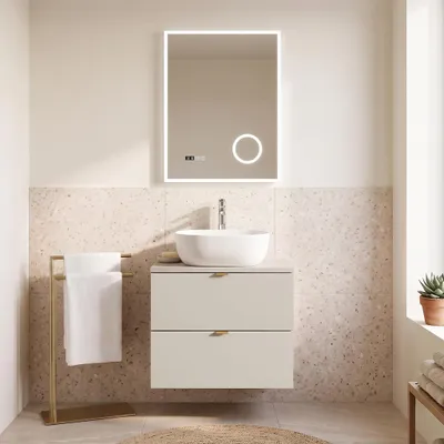 Produktbild von Badmöbel Set 2-teilig mit 60 cm Waschtisch in kaschmir matt, DURANGO-56