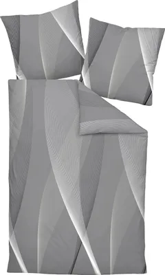 Produktbild von Janine Interlock-Jersey Bettwäsche * 155X220,80x80 2 teilig Carmen S 55115-08-512 grau taupe