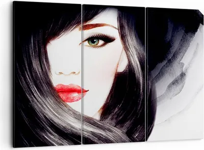 Produktbild von Bild auf Leinwand - Leinwandbild - Frau Gesicht - 105x70cm - Wand Bild - Wanddeko - Wandbilder - Leinwanddruck - Bilder - Kunstdruck - Wanddekoration - Leinwand bilder - Wandkunst - CE105x70-3779