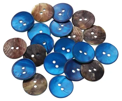 Produktbild von Natürliche Muschelknöpfe - 2 Loch Perlmutt Blazer Knöpfe - 20 mm