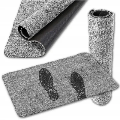 Obrázek produktu pro ROHOŽKA POD DVEŘE, KTERÁ POCHYTÁ NEČISTOTY, 46 x 70, PRATELNÁ, ŠEDÁ