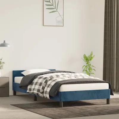Immagine prodotto di Maison Exclusive - Struttura letto senza materasso Blu scuro 100x200 cm Velluto