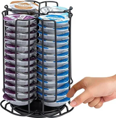 Immagine prodotto di Portacapsule per caffè, 52 capsule, ruotabile a 360°, nero, antiscivolo
