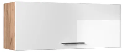 Produktbild von Hängeschrank Vicco Fame-Line Weiß Hochglanz/Goldkraft Eiche 100 cm, Model 61584