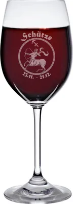Produktbild von Weinkelch 300ml mit Sternzeichen Schütze