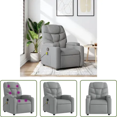 Zdjęcie produktu dla Fotel masujący Living Store jasnoszary materiał