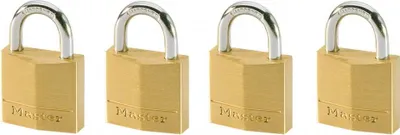 Image de Lot de 4 cadenas à clé MASTER LOCK laiton, l.20 mm