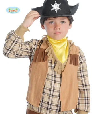 Immagine prodotto di Gilet da cowboy con frange per bambini da 5 a 8 anni circa