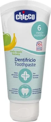 Immagine prodotto di Chicco Dentifricio per bambini al gusto di frutta, senza fluoro, per 6-24 mesi, 50 ml